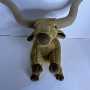 Fiesta Texas Longhorn Bull 12" Plush Stuffed Animal Toy‎ 13" Horn Span